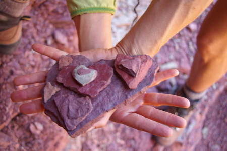 Heart  Rocks Everywhere..Grand Canyon Backpack