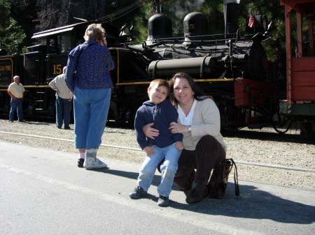 Sugarpine Railroad at Yosemite with son Eric