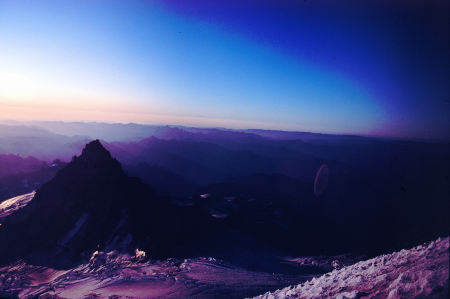 Sunrise on Mt. Rainier above Little Tahoma