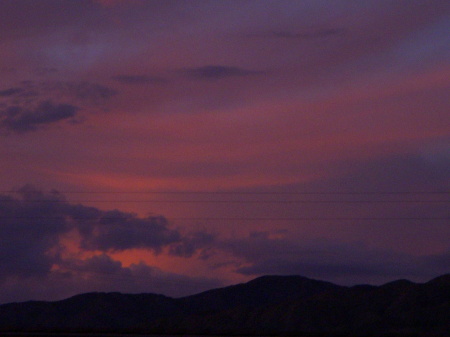 the desert sunset.