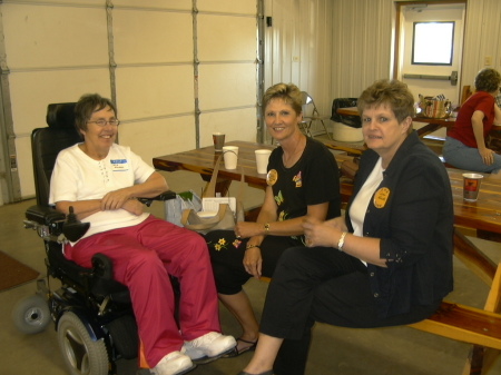 Carla, Jean and Karen share memories