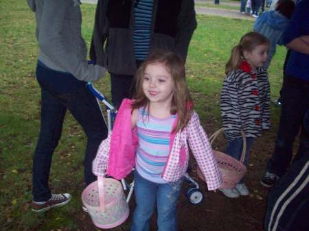 Grace at the Easter egg hunt