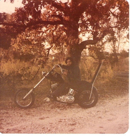 Dave on his harley 1976