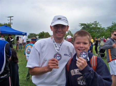 Austin and Anthony with their medals