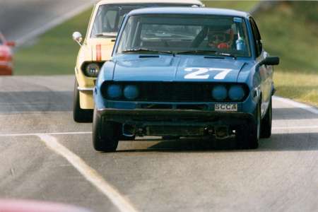 Flying over the hill at Road Atlanta...1989