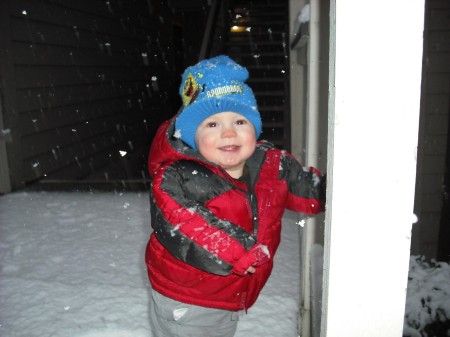 Liam's First Snow! Jan 09