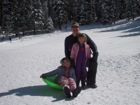 Feb. 2009 Lake Tahoe, Doug and our girls