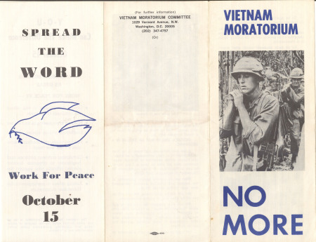 Viet Nam war moratorium flyer