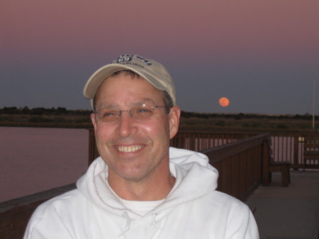 Big moon rise at the LightHouse