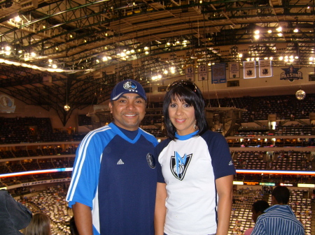 at the MAVS game