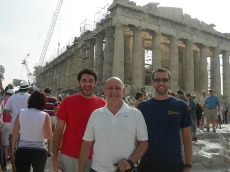 Me and our boys at Parthenon, Greece
