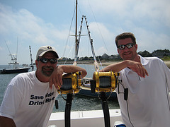 Deep sea fishing off Cape Cod.