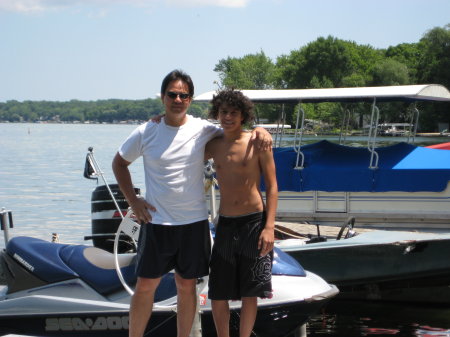 Maximo and Dad at the lake. 2009