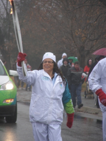 My sister Gail in the 2010 Torch Relay