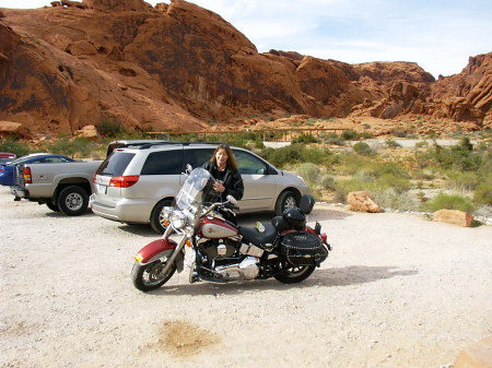 Biking through Valley of Fire