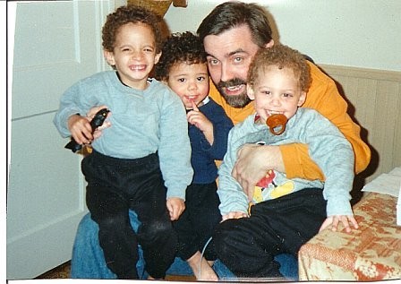 My Kids at 1, 2, and 3 with Richy (my husband)