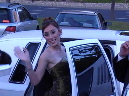 Cortney going to her Senior Prom in style