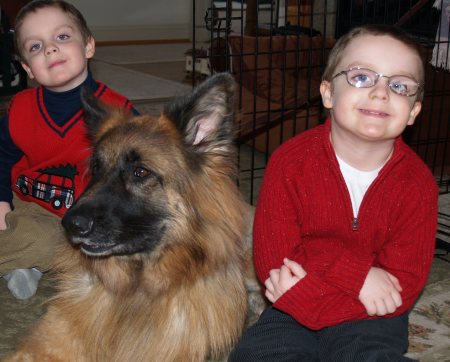 Grandsons with our Sheppard