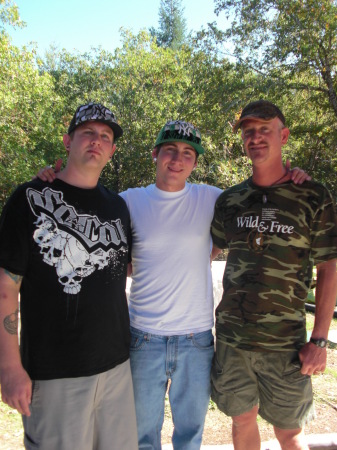 My oldest son Nic, James and nephew Scotty