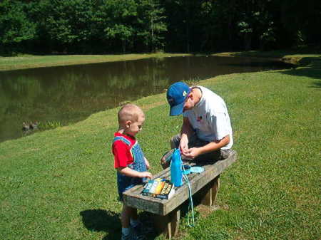 Michael & my grandson Logan - fishing