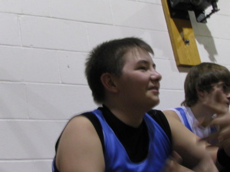 Cory at a Basketball game