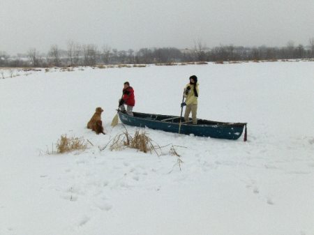 Melissa and Scott canoeing