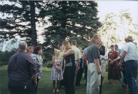 gathering for the class picture