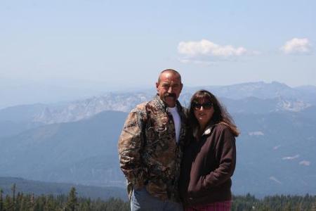 Bruce and I on top of Mt Shasta