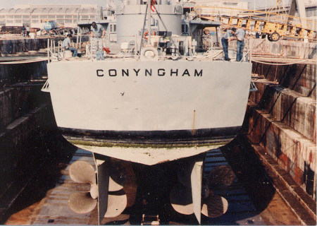 Stern shot in dry dock