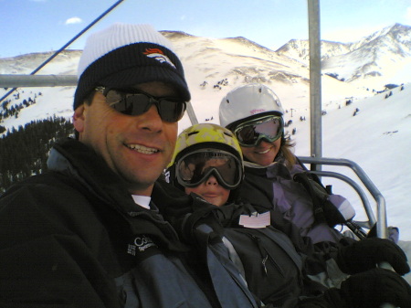 Skiing above tree line