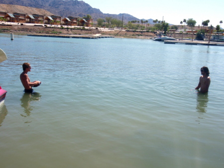 Michael Santos and Tim Griffin at Lake Havasu