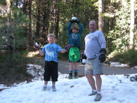 My boys at the cabin