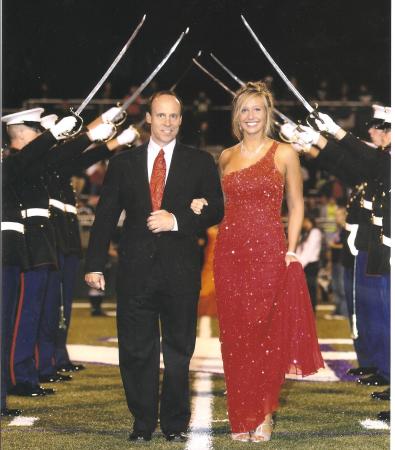 2008 Homecoming escort of daughter Kelly