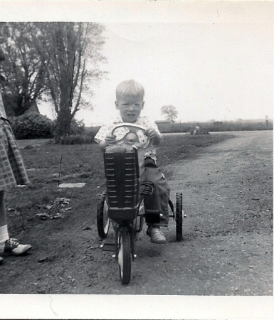 Wally on the tractor