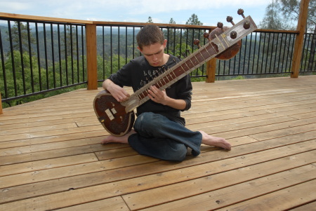 Spencer on the deck