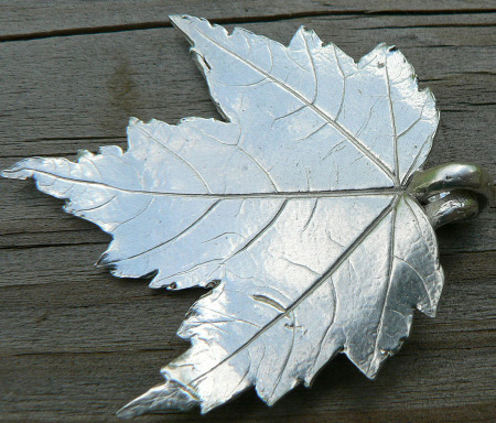 Fine Silver Maple Leaf Pendant