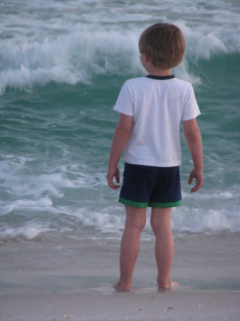 Seth (our son)  enjoying the beach
