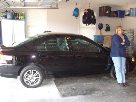 Jeana and our volvo