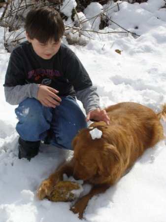 thomas and josh in the snow