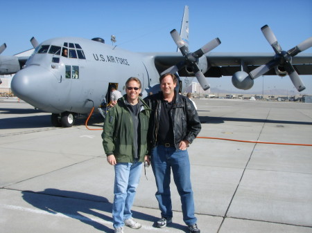 Friends getting ready to go up in C130