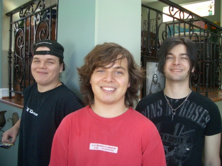 my three boy, from left, Austin, Alex and AJ