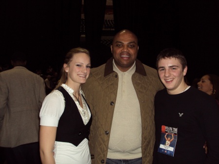 Kaley and Brandon with Charles Barkley