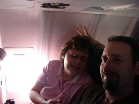 Stacey and I on the plane to Florida