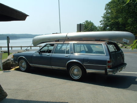 My old wagon with my new canoe