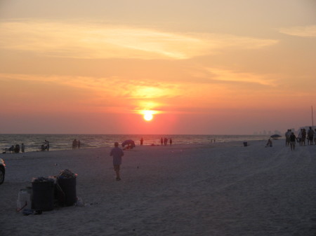 Sunset on the beach June 2009
