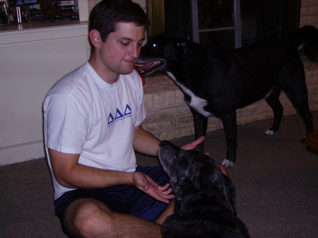 Ben, my nephew, with Jesse and Duncan, my kids