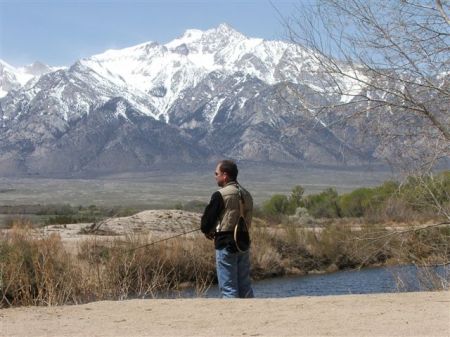 Fishing along Rt 395 in the Sierra's