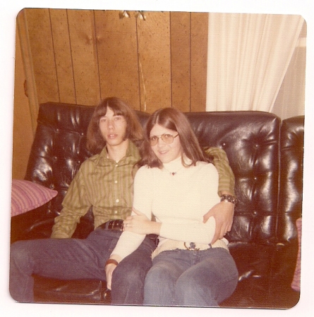 Steve and I at home 1973