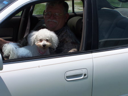 Issy and daddy taking a drive