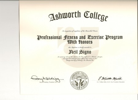 Graduated! Fitness Certification 2-2010